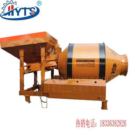 固定料斗皮带式上料高效修路混凝土搅拌机JZM750混凝土搅拌机