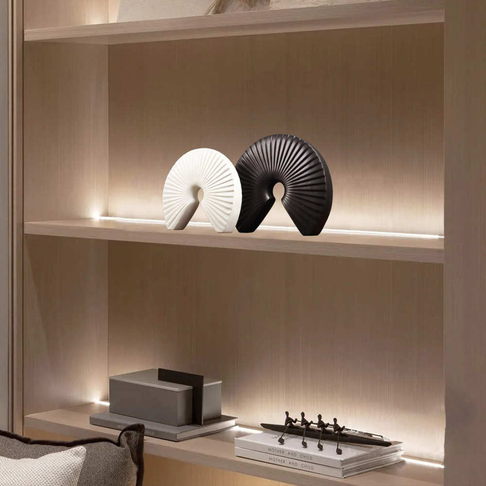 现代简约扇形摆件北欧客厅酒柜电视柜装饰品样板房新家工艺品摆设