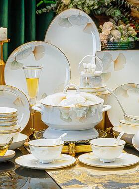 Bowl and Dish Set for Home Relocation in Jingdezhen Ceramic
