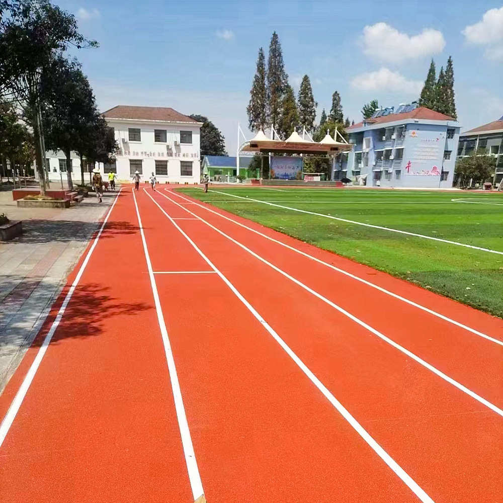 塑胶跑道材料颗粒epdm学校橡胶塑料操场透气型施工全塑型混合型地