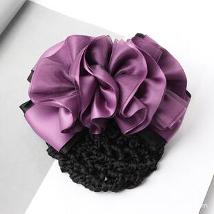 头花女职业酒店餐饮服务员上班头饰盘发网套日韩发卡护士网兜发网