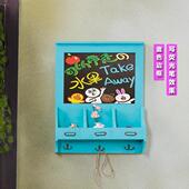 小黑板木框家用装 板墙式 饰箱 复古挂实电表备忘 悬挂留言板遮挡式