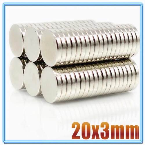永磁圆形强磁D20x3标准尺寸工业钕铁硼磁铁磁性出口磁钢吸铁石
