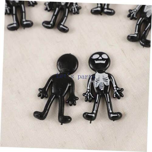 20Pcs Scary Halloween Stretchable Skull Skeleton Anti Stress