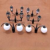 双头庭院吊灯头户外防水五头Led路灯灯罩公园社区景观灯罩维修更