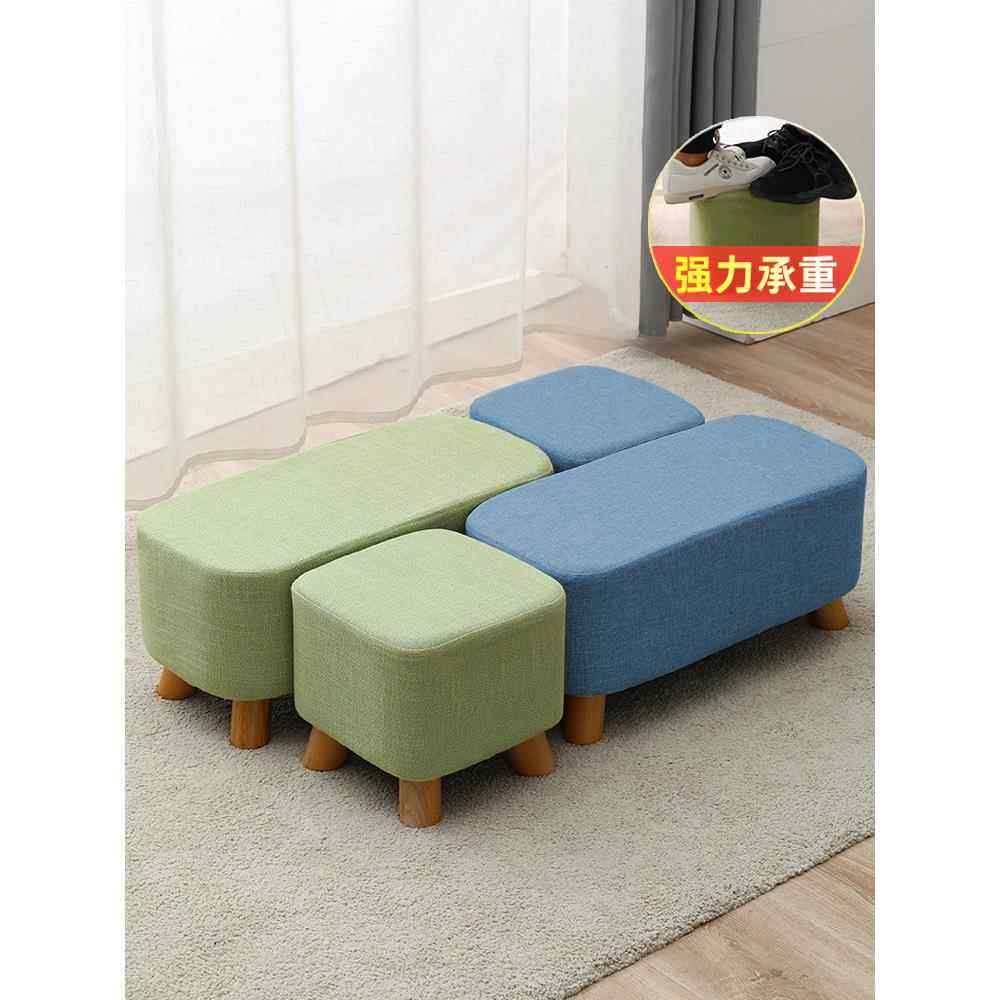 凳子家用小板凳实木方凳客厅沙发凳创意换鞋长凳布艺小椅子矮凳,住宅家具,矮凳,淘宝优惠券,粉丝福利购,淘宝优惠卷