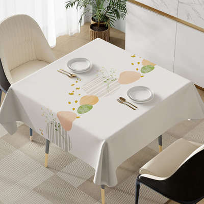 桌布免洗防油防水餐桌茶几轻奢高级感正方形台布2025新款餐布客厅