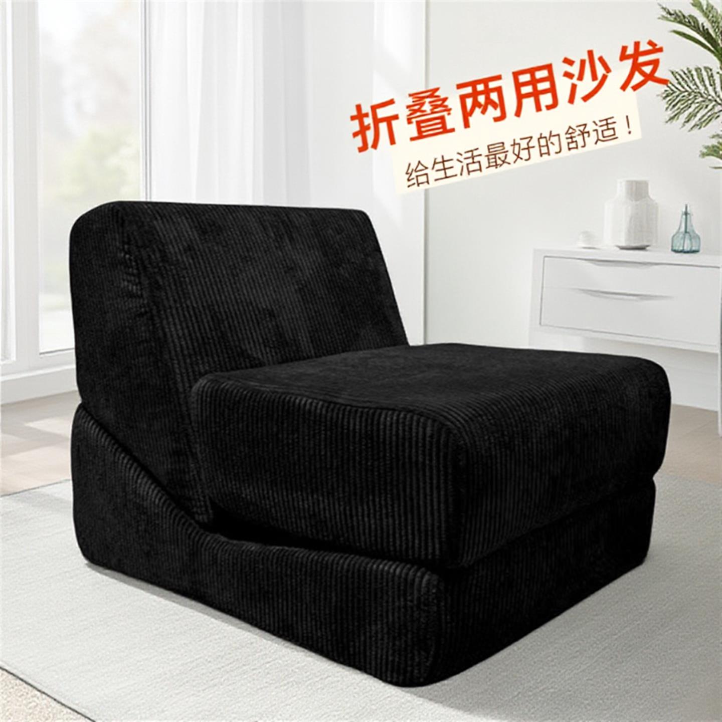 真空压缩折叠两用沙发床小户型客厅公寓单人可拆洗懒人休闲沙发椅