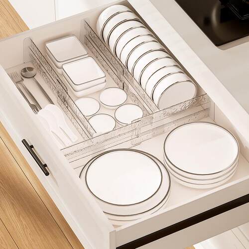 波纹可伸缩抽屉分格隔板多功能家用自由组合整理分格挡板橱柜抽屉