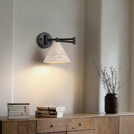 客厅墙led阅读背景灯北欧师风书房设计复古壁灯摇臂墙寂诧灯中式