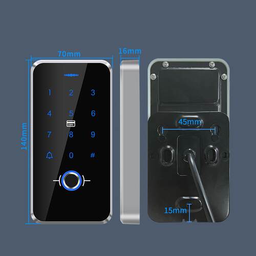 可室外安装指纹密码门禁系统 IC/ID双频防水结构NFC 门禁机组合