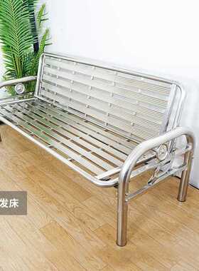 家现床货室折叠沙发床210825办公客厅推拉午休床室厂外不锈钢沙发