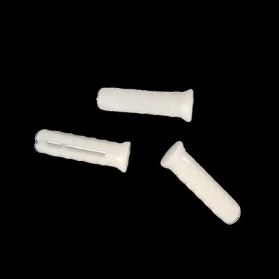 白色锯齿塑料膨胀管 摄像头监控安装胶粒 塑料膨胀螺丝包套装6x25