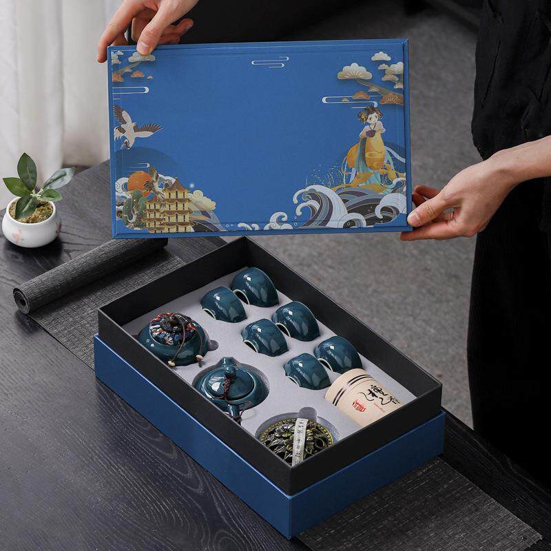 创意国潮文创古风陶瓷茶具套装地产企业公司年会活动礼品可定IOGO