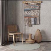 摩洛哥风格 简约文化艺术壁挂民宿卧室床头彩色背景 手工编织挂毯