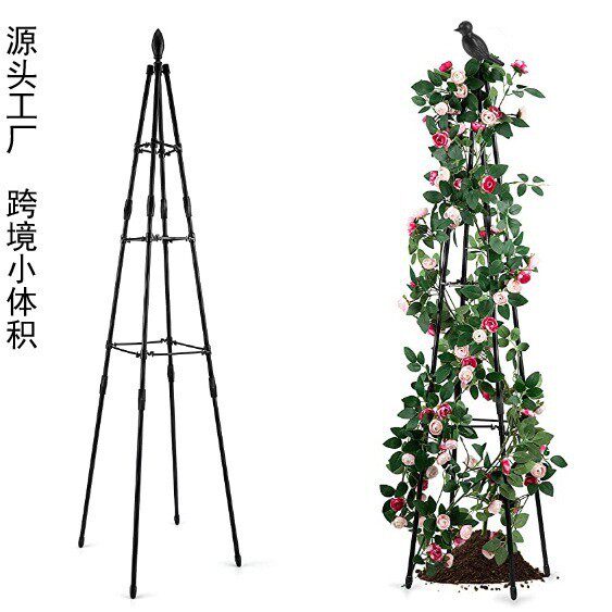跨境拼接式四角爬藤花架黄瓜爬藤架三角攀爬架11mm铁线莲花支架子