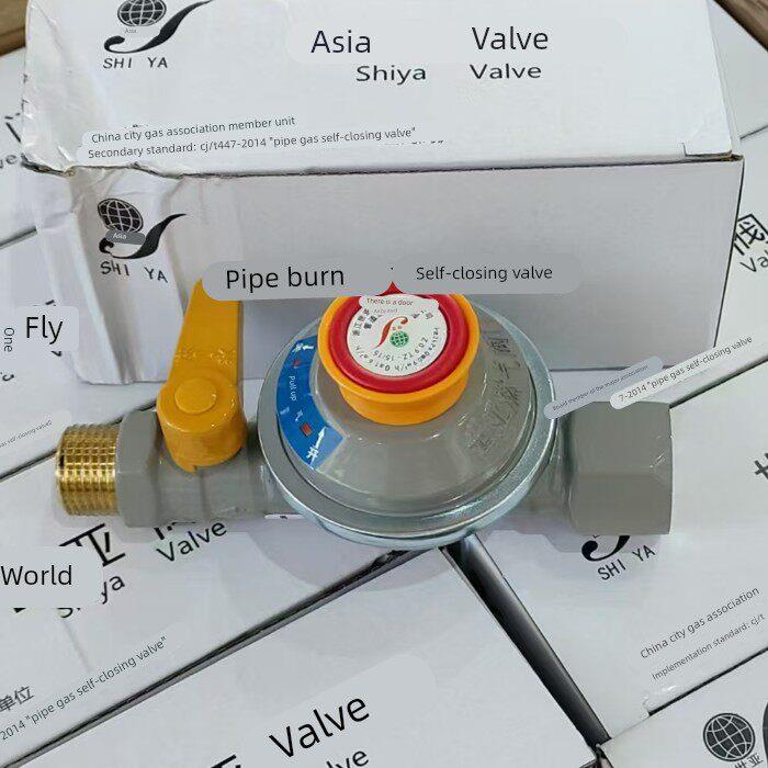 世亚燃气自闭阀0.9-2.5流量 家用天然气 四分接口 防泄漏 新日期图片