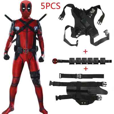 Anime Kids Adult Superhero Deadpool Cosplay Costumes Bodysui
