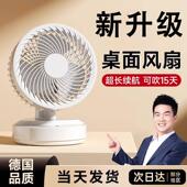 桌面小风扇办公室桌面静音电风扇USB充电迷你超强力学生宿舍床上