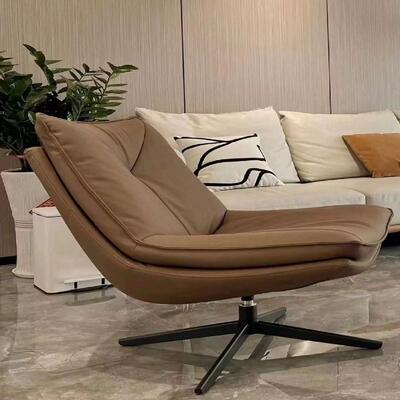 MYZ995真皮单人沙发A8036好时单椅纳帕皮旋转休闲椅靠背沙发椅