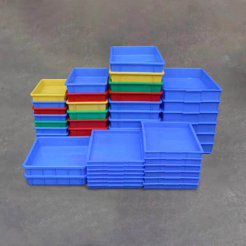 塑料盒矩形周转盒塑料盆方板方盒零件盒方塑料盆浅板养殖盒