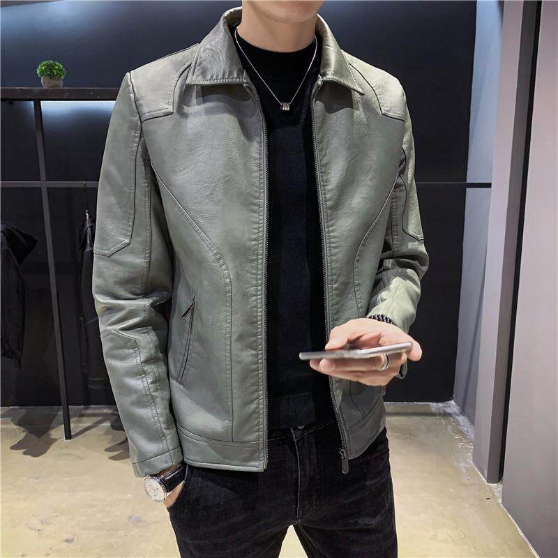 香港专柜新款皮衣夹克外套男2519春季修身机车服潮男百搭休闲男装