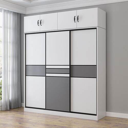 衣柜推室拉门实木质装衣橱板储式物柜家组用家具NVW简易衣橱卧家