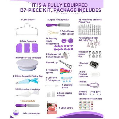 Cake Decorating Kit Supplies Baking Supplies Cupcake Piping