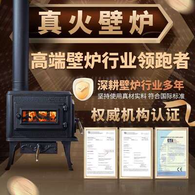 纽波特MINNOW铸铁壁炉家用燃木真火炉室内烧柴取暖民宿烤火炉节能