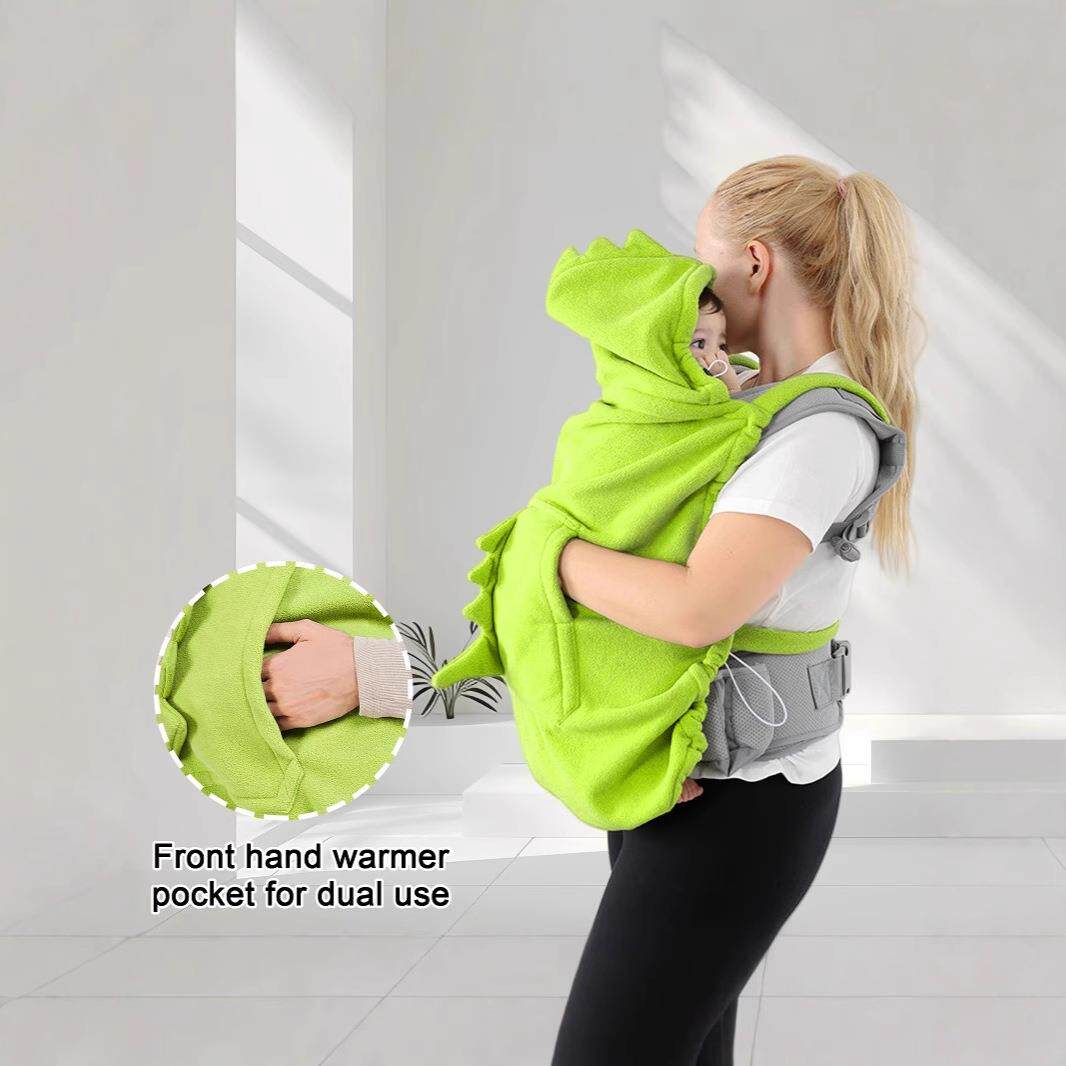 婴儿腰凳披风斗篷春秋冬外出儿童防寒推车挡风被抱被可提供CPC