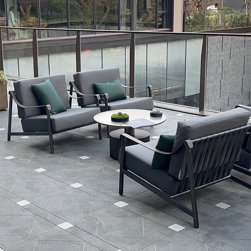 北欧户外沙发庭院花园室外露台阳台民宿创意藤椅别墅休闲沙发组合