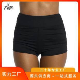 Large swimsuit, high waisted conservative flat angle