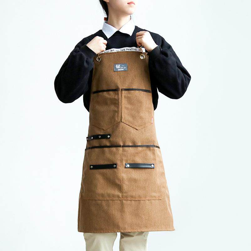 围裙印logo美发师奶茶店餐厅厨房工作服花店园艺师画画男女印字