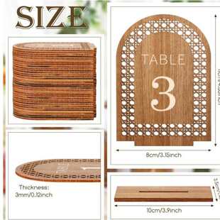 摆件数字宴会周年桌面牌木制木质数字新款桌酒店木牌装饰派对