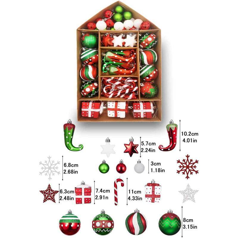 圣诞球套装70PCS圣诞树挂件电镀彩绘异性球 圣诞节装饰挂球,节庆用品/礼品,圣诞装饰品,淘宝优惠券,粉丝福利购,淘宝优惠卷