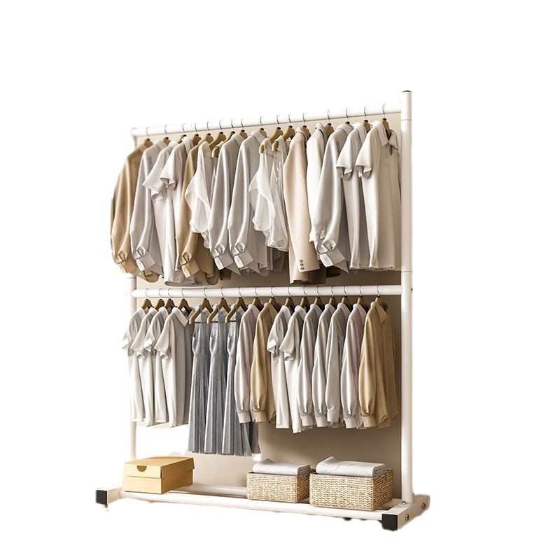 晾衣架落地式双层出租屋卧室折叠阳台宿舍简易晒衣架挂衣服架子