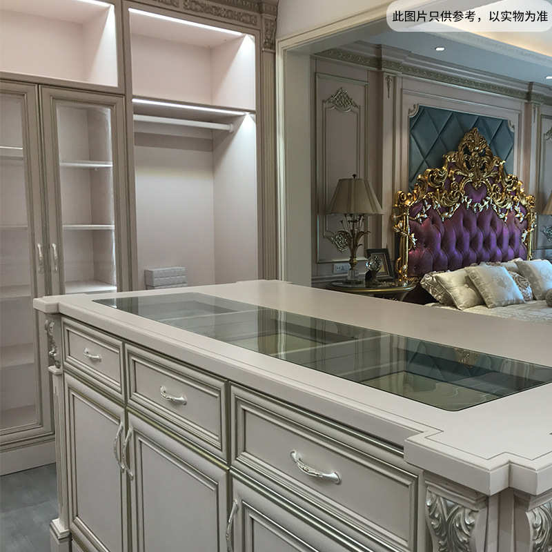 英派实木整体衣帽间衣柜卧室法式北欧混油开放式组合成人家具全屋