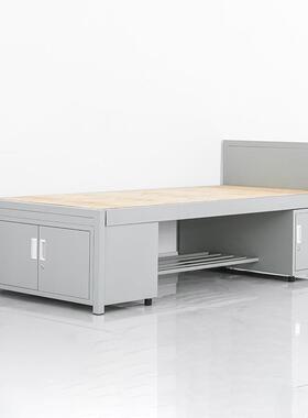 加厚制式双JD100338层上员下铺含床下柜单人合床工宿舍低铁高架床