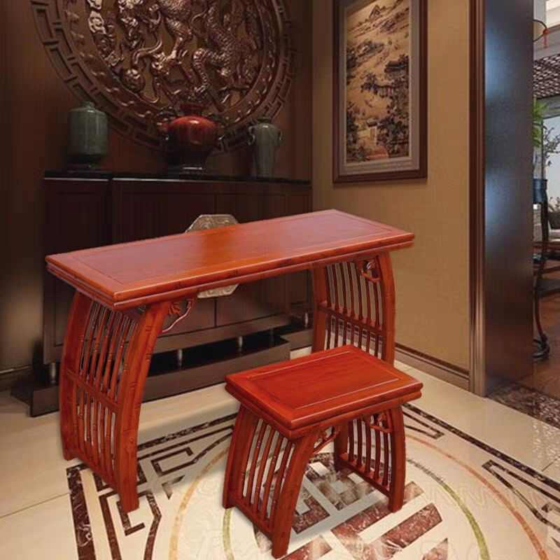 新中式琴桌榆木古筝琴台整装国学书法琴台