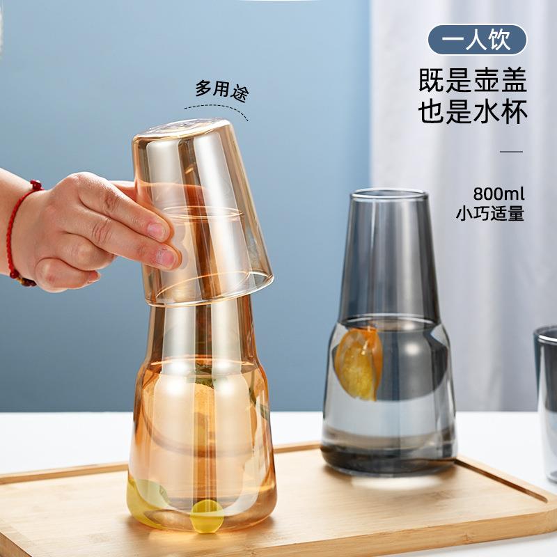 新款直销耐热玻璃家用一人饮水壶冰冻大容量冷水牛奶杯咖啡果汁凉