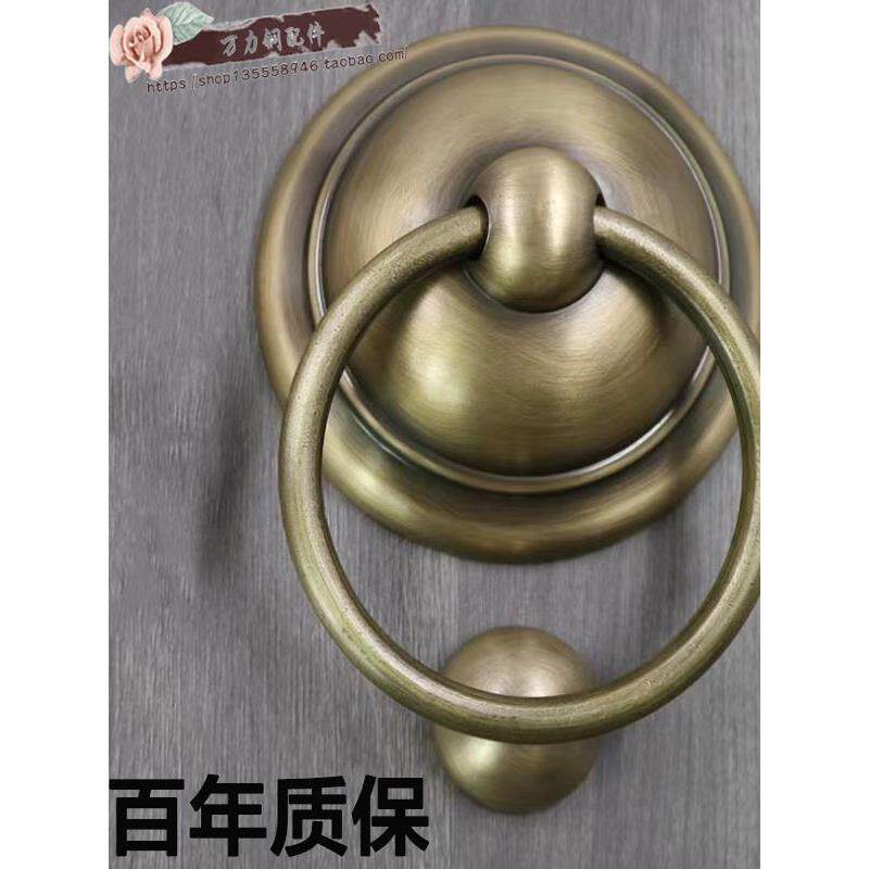 中国风彷古门纯铜拉手宗祠庭院寺庙门老式古建筑木门环覆古铜拉手
