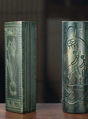 仿古青铜陶瓷摆饰中式家居装饰品客厅桌面博古架书房工艺礼品摆饰