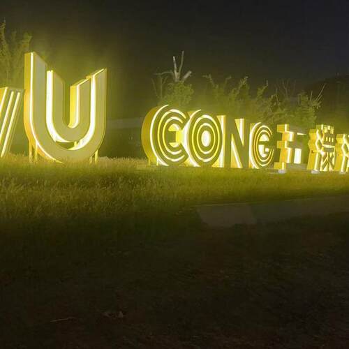 迷不锈钢发光字440背嵌亚克力你发光字广告背牌门头招牌金属背光