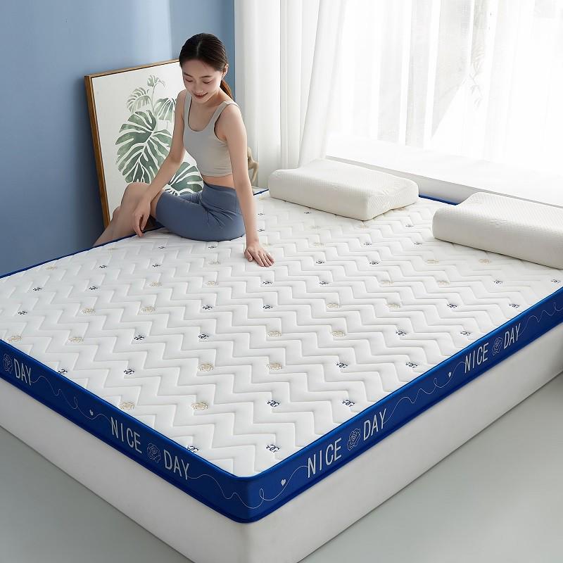 厂家直销新款乳胶海绵刺绣款床垫家用宿舍酒店柔软舒适记忆床上用