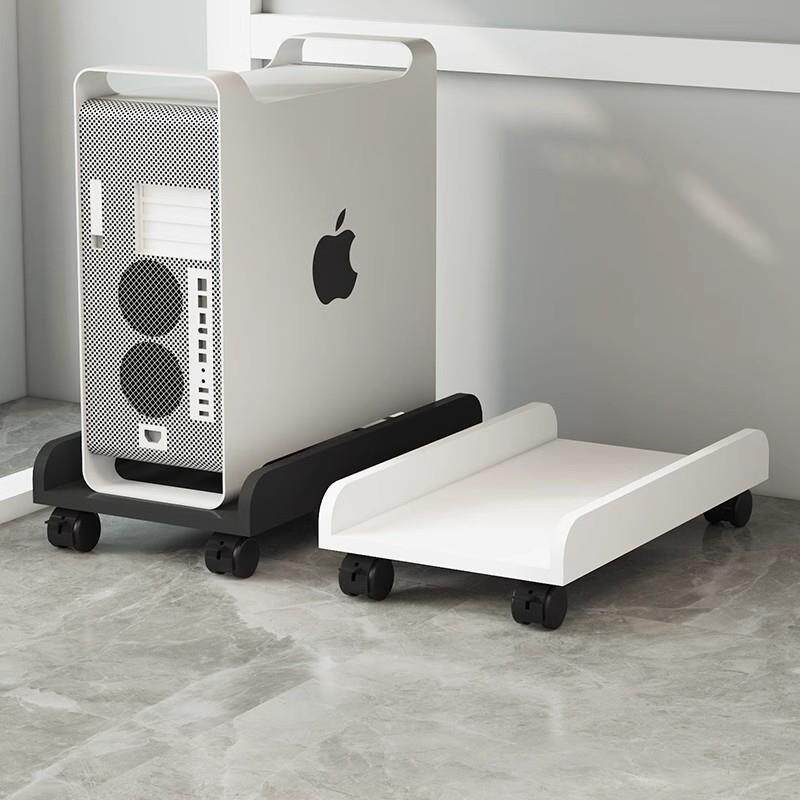 台式电脑主机托架桌下移动滑轮放机箱底座收纳置物架支架大号托盘