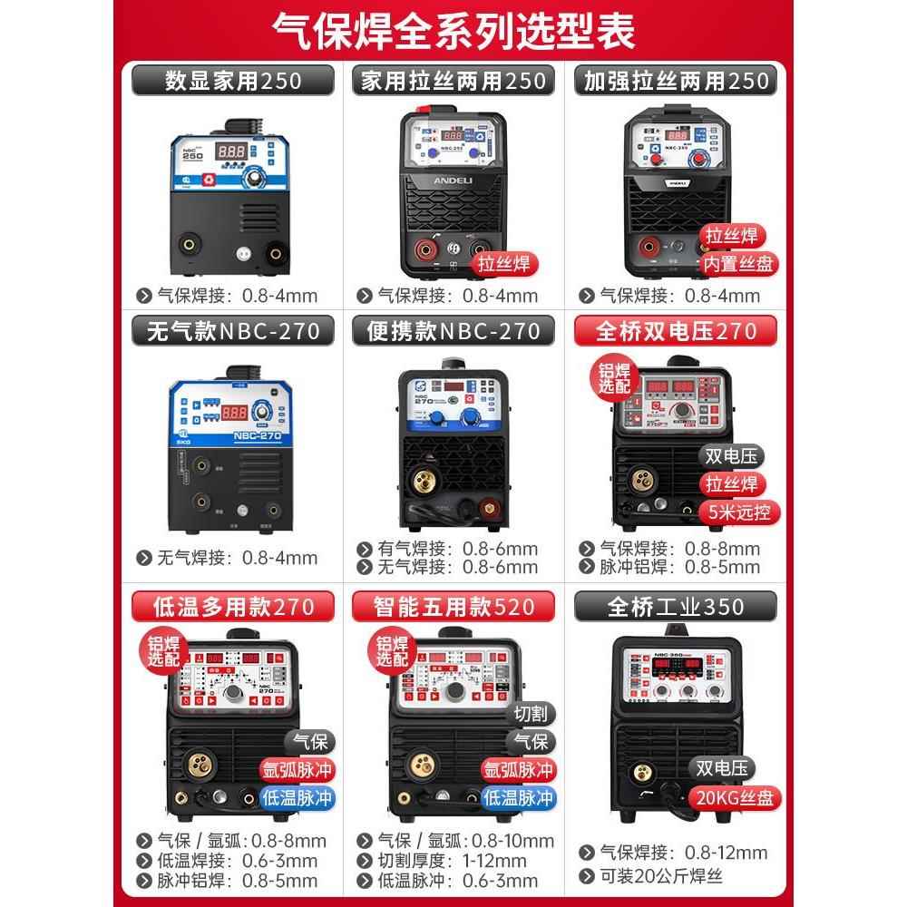 安德利不用二氧化碳气体保护电焊机小型家用220V无气二保焊机一体