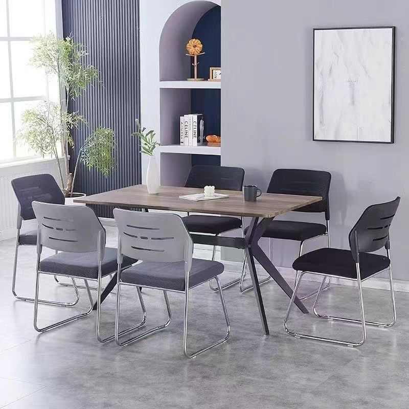 会议椅办公椅简约无扶手会客椅透气网布职员电脑椅培训椅免安装