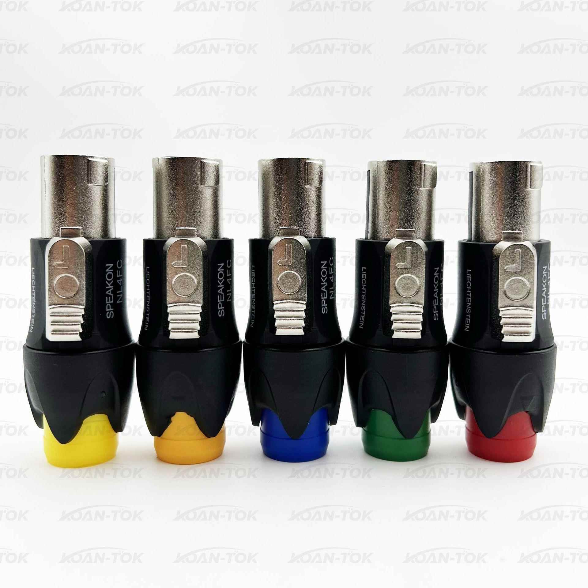 金属四芯音箱插头NL4FC音响接头专业舞台功放喇叭线卡农欧姆头