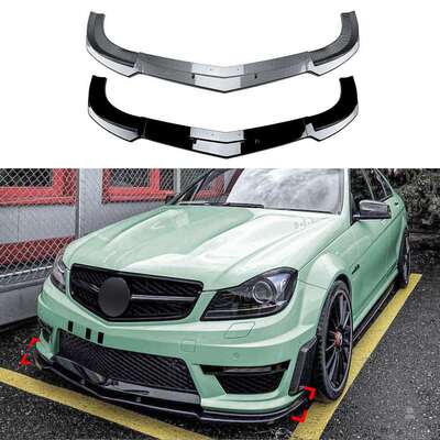 适用奔驰C级C63AMGW204后期2011-2014前杠前唇前铲外饰改