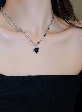 蝴蝶结夸张珍珠项链小众气质项链